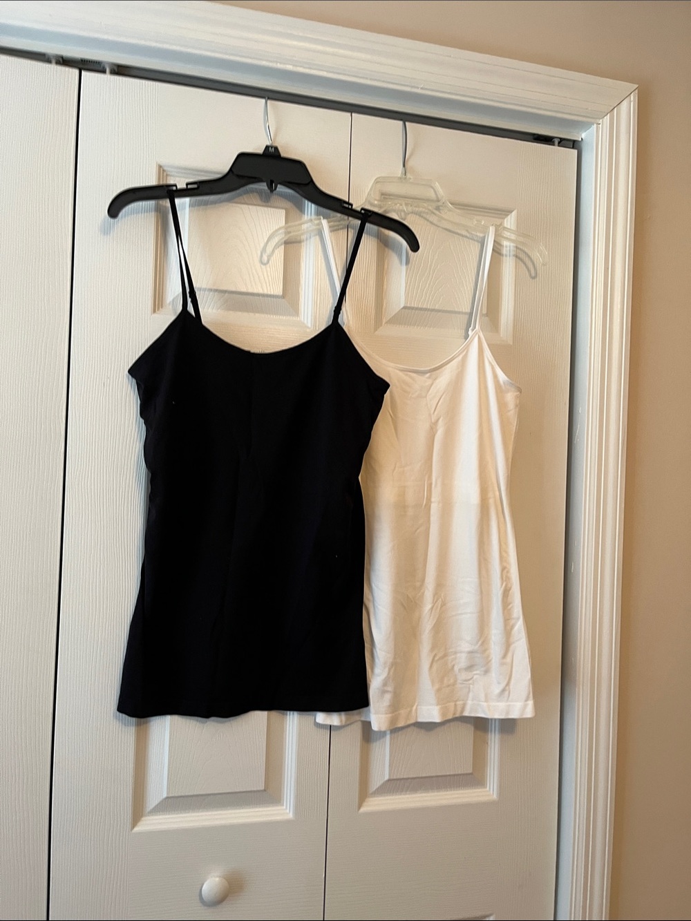 Classic Spaghetti Strap Camisole Tank - Black & White